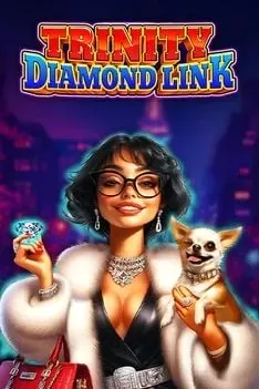 Trinity Diamond Link slot with rich lady and cat